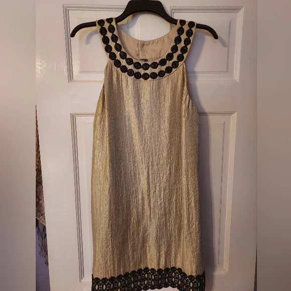 Nine West | Dresses | Nine West Gold Black Sleeveless Shimmer Dress Sz | Poshmark Nine West | Dresses | Nine West Gold Black Sleeveless Shimmer Dress Sz | Poshmark